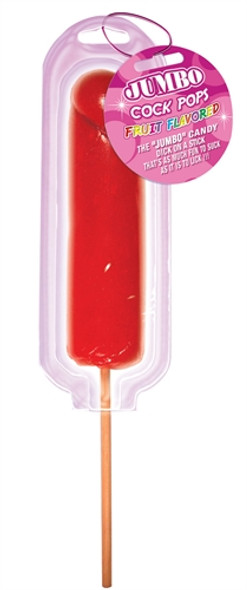 Jumbo Cock Pops Fruit Flavored - Strawberry Jumbo Cock Pops Fruit Flavored - Strawberry