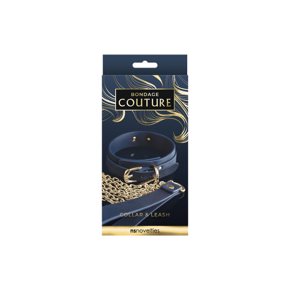 Bondage Couture - Collar and Leash - Blue Bondage Couture - Collar and Leash - Blue