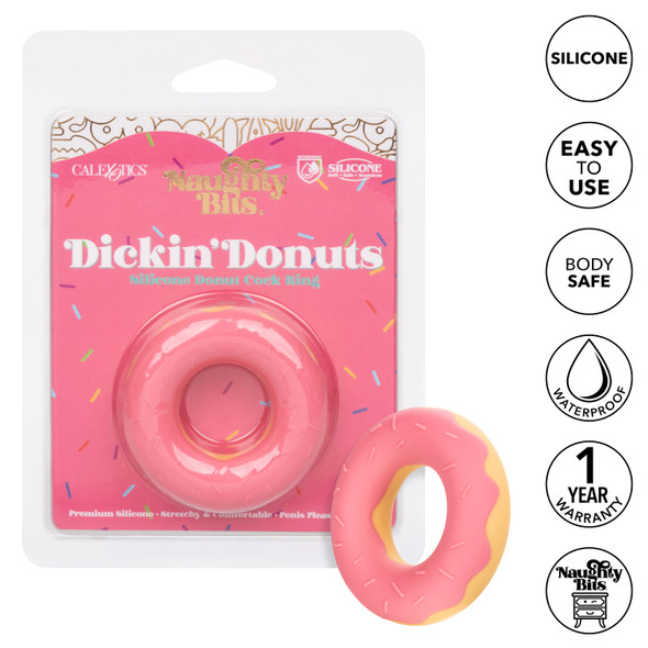 Naughty Bits Dickin’ Donuts Silicone Donut Cock Ring - Pink Naughty Bits Dickin’ Donuts Silicone Donut Cock Ring - Pink