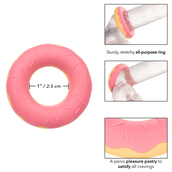 Naughty Bits Dickin’ Donuts Silicone Donut Cock Ring - Pink Naughty Bits Dickin’ Donuts Silicone Donut Cock Ring - Pink