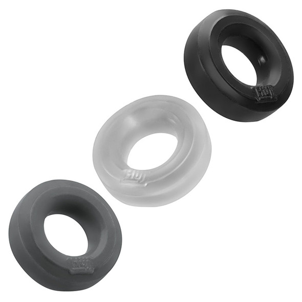 Hunkyjunk Huj3 C-Ring 3 Pk - Tar / Multi Hunkyjunk Huj3 C-Ring 3 Pk - Tar / Multi