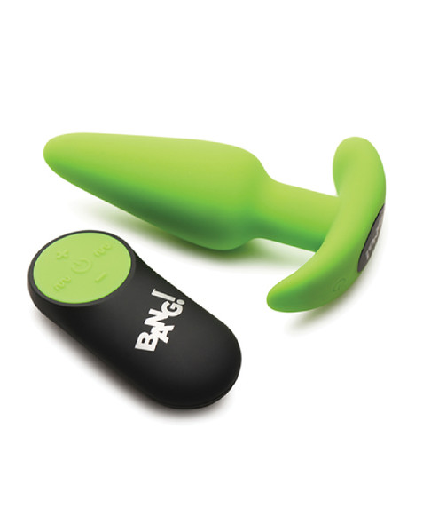 Glow in the Dark Butt Plug With Remote - Green Glow in the Dark Butt Plug With Remote - Green
