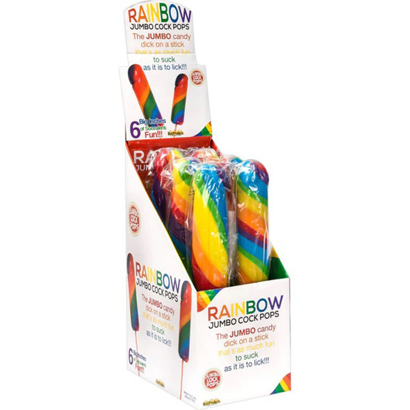 Jumbo Rainbow Cock Pops 6 Piece Display Jumbo Rainbow Cock Pops 6 Piece Display