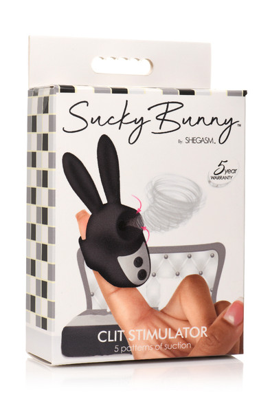Sucky Bunny Clit Stimulator - Black Sucky Bunny Clit Stimulator - Black