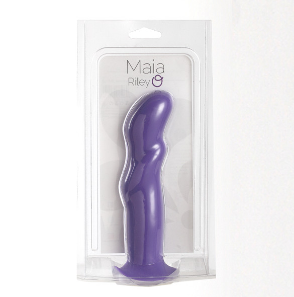 Riley Silicone Swirled Dong - Neon Purple Riley Silicone Swirled Dong - Neon Purple