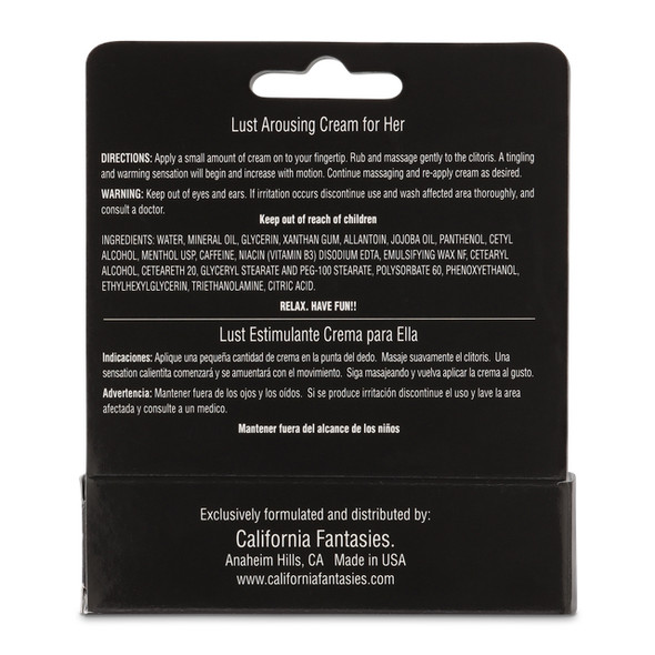 Lust - Arousing Cream for Her - 0.5 Oz. Tube - Boxed Lust - Arousing Cream for Her - 0.5 Oz. Tube - Boxed