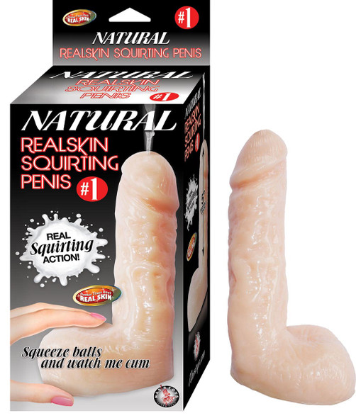 Natural Realskin Squirting Penis #1 - Flesh Natural Realskin Squirting Penis #1 - Flesh