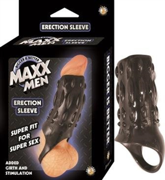 Maxx Men Erection Sleeve - Black Maxx Men Erection Sleeve - Black