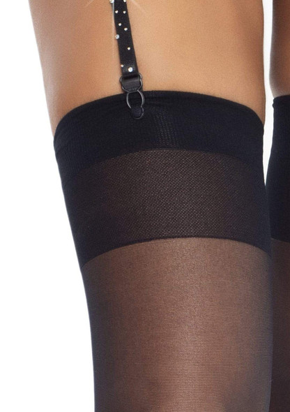 Rhinestone Garter Belt - One Size - Black Rhinestone Garter Belt - One Size - Black