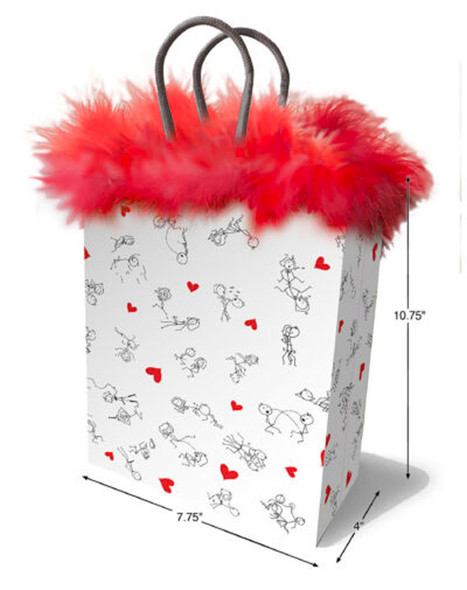 Stick Figures Gift Bag - Red Stick Figures Gift Bag - Red