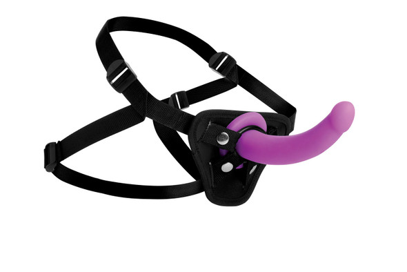 Navigator Silicone G-Spot Dildo With Harness Navigator Silicone G-Spot Dildo With Harness