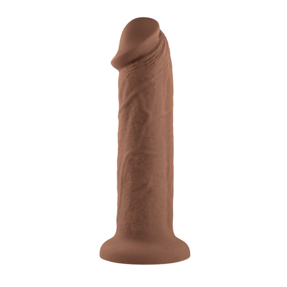 7 Inch Girthy Vibrating Dong - Dark 7 Inch Girthy Vibrating Dong - Dark