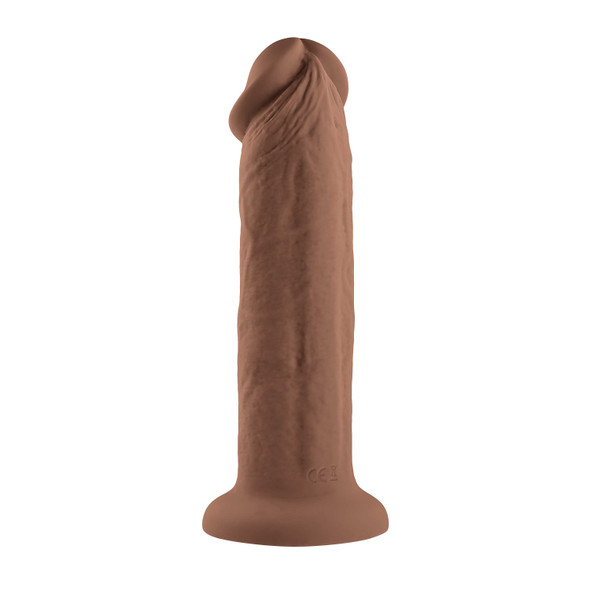 7 Inch Girthy Vibrating Dong - Dark 7 Inch Girthy Vibrating Dong - Dark