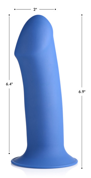 Squeezable Thick Phallic Dildo - Blue Squeezable Thick Phallic Dildo - Blue