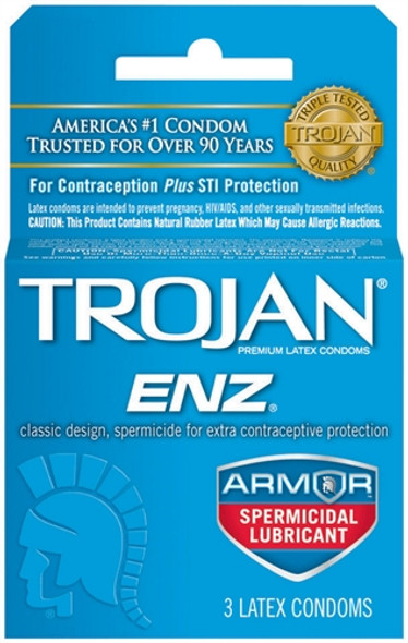 Trojan Enz Armor Spermicidal Lubricated Condoms - 3 Pack Trojan Enz Armor Spermicidal Lubricated Condoms - 3 Pack