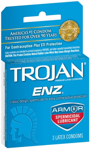 Trojan Enz Armor Spermicidal Lubricated Condoms - 3 Pack Trojan Enz Armor Spermicidal Lubricated Condoms - 3 Pack
