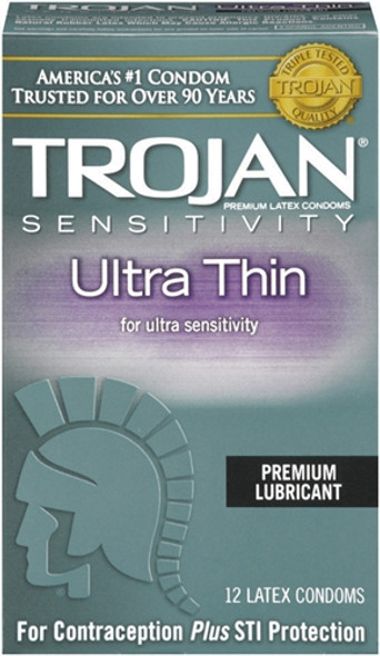 Trojan Sensitivity Ultra Thin Lubricated Condoms - 12 Pack Trojan Sensitivity Ultra Thin Lubricated Condoms - 12 Pack