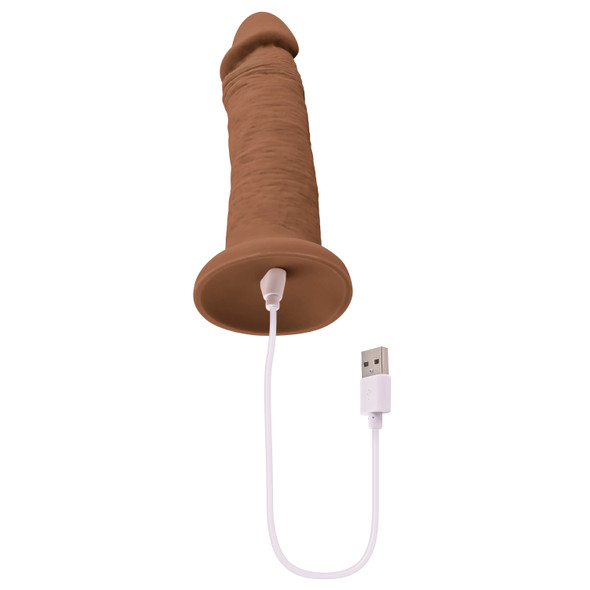 6 Inch Girthy Vibrating Dong - Dark 6 Inch Girthy Vibrating Dong - Dark