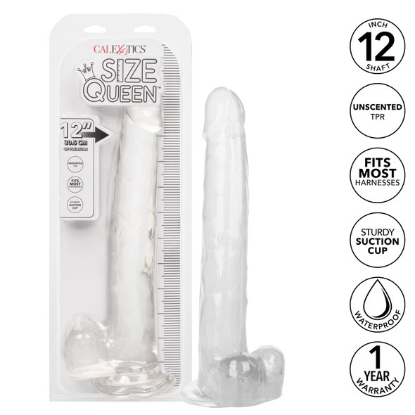 Size Queen 12 inch/30.5 Cm - Clear Size Queen 12 inch/30.5 Cm - Clear