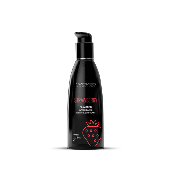 Aqua Strawberry Flavored Water Based Intimate Lubricant - 2 Fl. Oz. Aqua Strawberry Flavored Water Based Intimate Lubricant - 2 Fl. Oz.