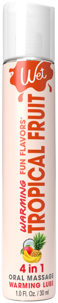 Wet Warming Fun Flavors - Tropical Fruit - 4 in 1 Lubricant 1 Oz Wet Warming Fun Flavors - Tropical Fruit - 4 in 1 Lubricant 1 Oz