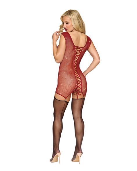 Garter Slip Dmnd - One Size - Red Garter Slip Dmnd - One Size - Red