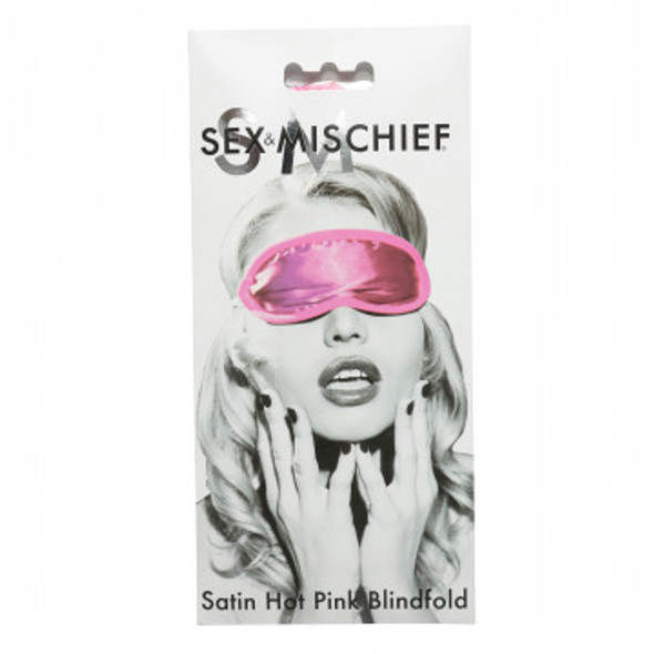 Sex and Mischief Satin Blindfold - Hot Pink Sex and Mischief Satin Blindfold - Hot Pink