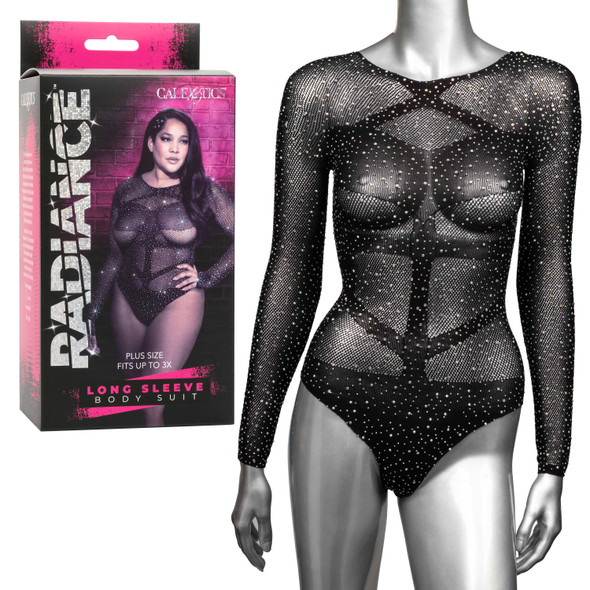 Radiance Long Sleeve Body Suit - Queen - Black Radiance Long Sleeve Body Suit - Queen - Black