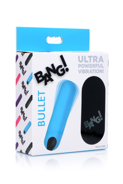 Bang Vibrating Bullet With Remote Control - Blue Bang Vibrating Bullet With Remote Control - Blue