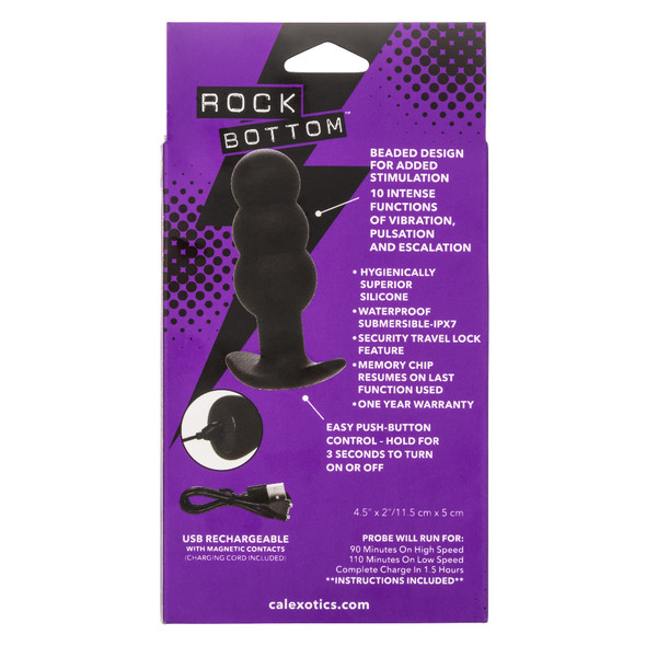 Rock Bottom Beaded Probe - Black Rock Bottom Beaded Probe - Black