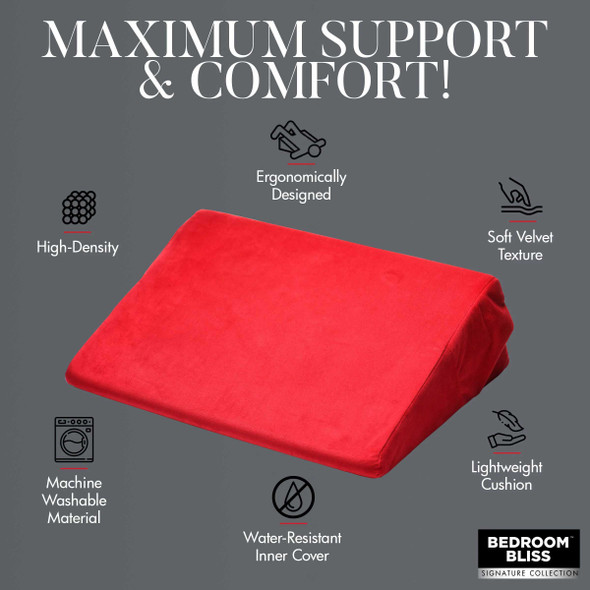 Love Cushion Small Wedge Pillow - Red Love Cushion Small Wedge Pillow - Red