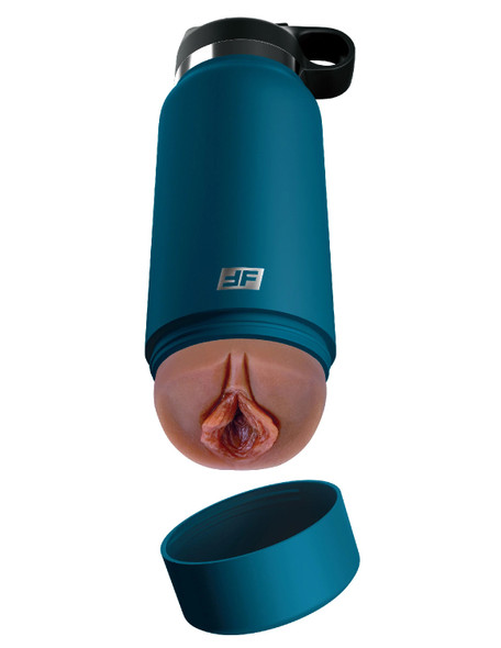 Fuck Flask - Private Pleaser - Blue Bottle - Brown Fuck Flask - Private Pleaser - Blue Bottle - Brown