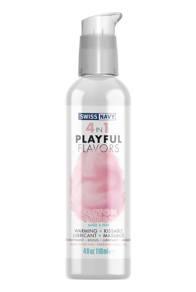 Swiss Navy 4-in-1 Playful Flavors - Cotton Candy 4 Oz Swiss Navy 4-in-1 Playful Flavors - Cotton Candy 4 Oz