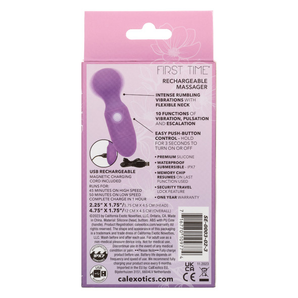 First Time Rechargeable Massager - Purple First Time Rechargeable Massager - Purple