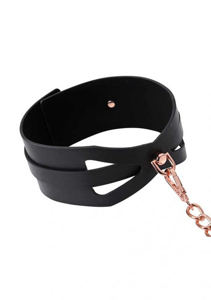 Brat Collar and Leash - Black / Rose Gold Brat Collar and Leash - Black / Rose Gold