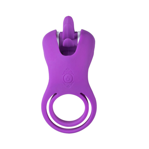 Roxy - Tongue Clit Licker and Cock Ring - Purple Roxy - Tongue Clit Licker and Cock Ring - Purple