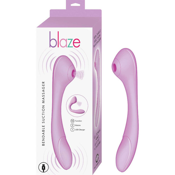 Blaze Bendable Suction Massager - Lavender Blaze Bendable Suction Massager - Lavender