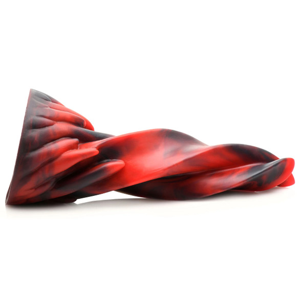 Hell Kiss Twisted Tongues Silicone Dildo - Red Hell Kiss Twisted Tongues Silicone Dildo - Red
