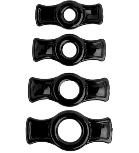 Titanmen Cock Ring Set - Black Titanmen Cock Ring Set - Black