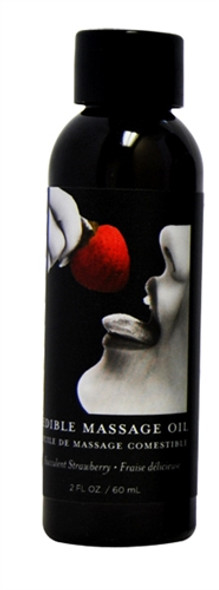 Edible Massage Oil - Strawberry - 2 Fl. Oz. Edible Massage Oil - Strawberry - 2 Fl. Oz.