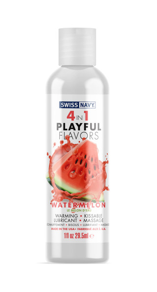Swiss Navy 4-in-1 Playful Flavors - Watermelon 1 Oz Swiss Navy 4-in-1 Playful Flavors - Watermelon 1 Oz
