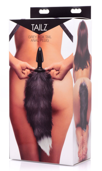 Grey Fox Tail Anal Plug Grey Fox Tail Anal Plug