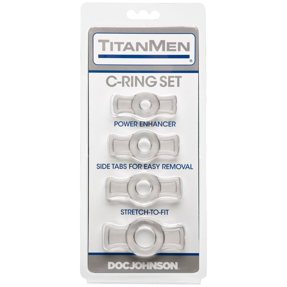 Titanmen Tools Cock Ring Set - Clear Titanmen Tools Cock Ring Set - Clear