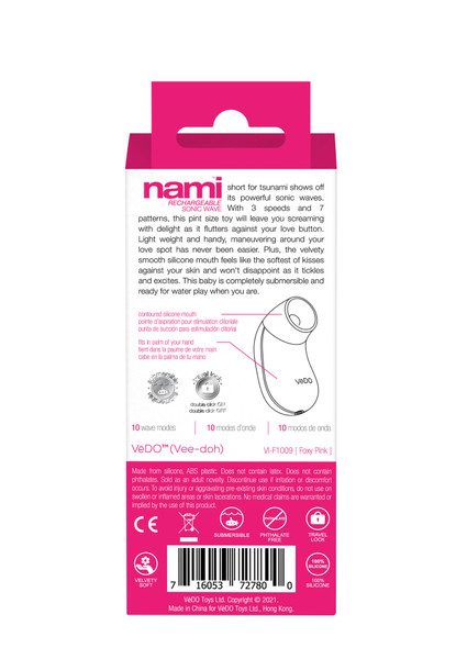 Nami Rechargeable Sonic Vibe - Foxy Pink Nami Rechargeable Sonic Vibe - Foxy Pink