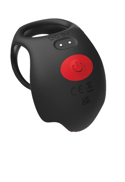 Red Dot Vibrating Cock Ring V3 With Remote - Black/red Red Dot Vibrating Cock Ring V3 With Remote - Black/red