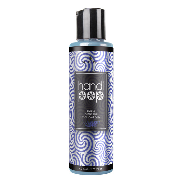 Handipop Edible Handjob Massage Gel - Blueberry Muffin - 4.2 Fl. Oz. Handipop Edible Handjob Massage Gel - Blueberry Muffin - 4.2 Fl. Oz.