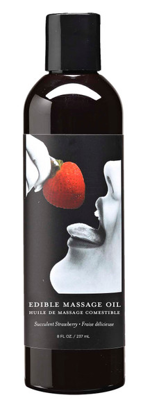 Edible Massage Oil - Strawberry - 8 Fl. Oz. Edible Massage Oil - Strawberry - 8 Fl. Oz.