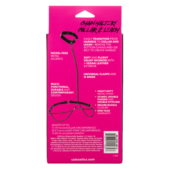 Euphoria Collection Chain Halter/collar and Leash - Black Euphoria Collection Chain Halter/collar and Leash - Black