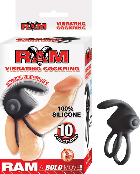 Ram Vibrating Cockring - Black Ram Vibrating Cockring - Black