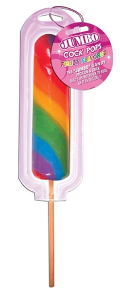 Jumbo Rainbow Cock Pops - Each Jumbo Rainbow Cock Pops - Each